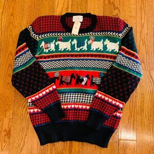 NWT Vintage Susan Bristol Knit Sweater Hand Embroidered 1992